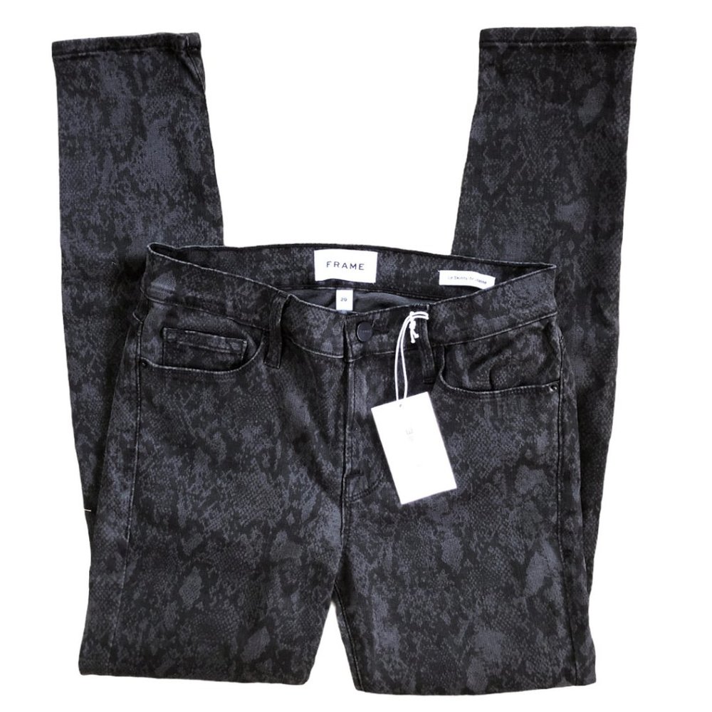 Frame Denim Python Print Skinny Jeans - Picture 6 of 9